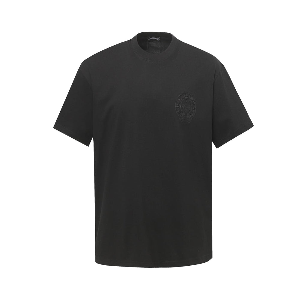 Double-sided embroidered cotton T-shirt