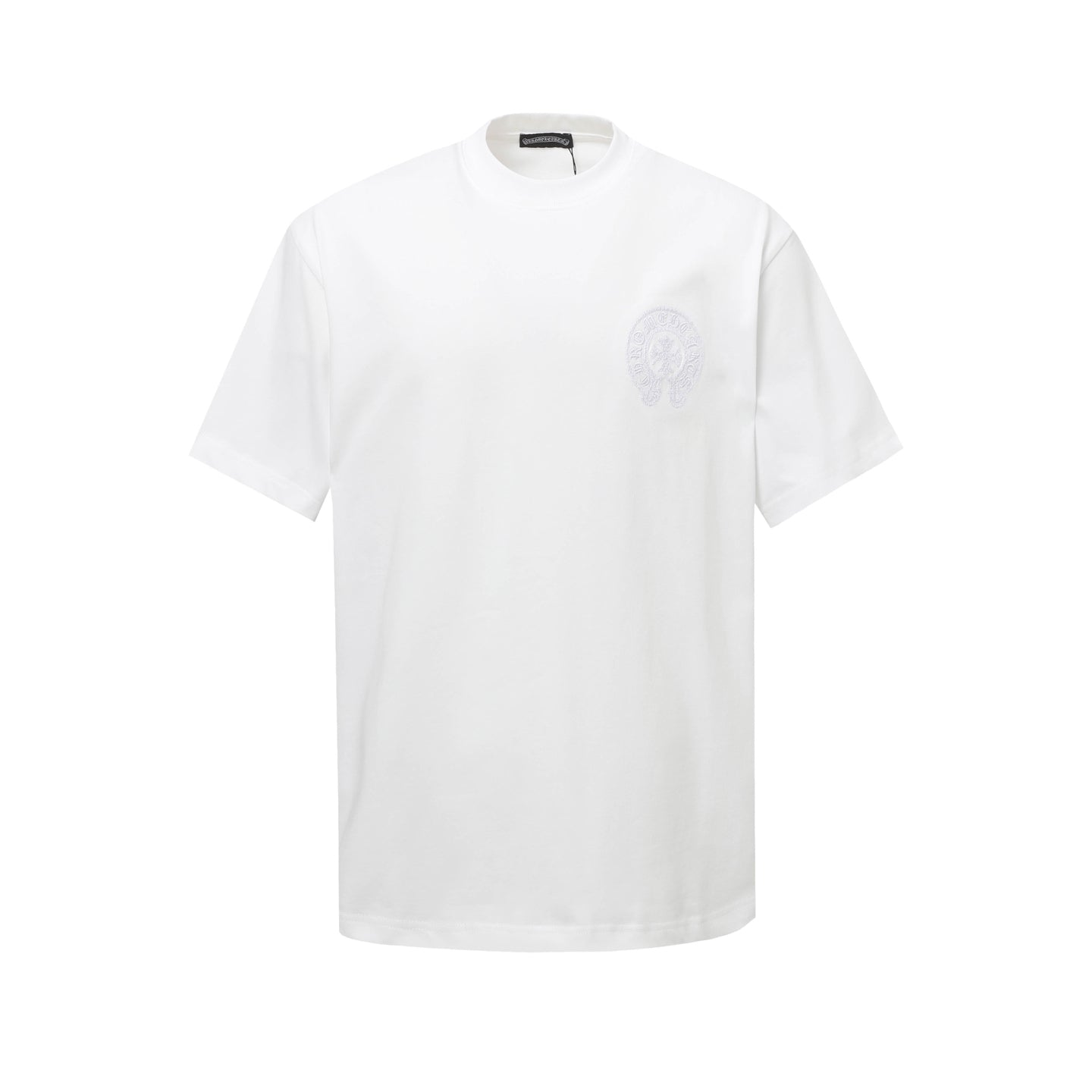 Double-sided embroidered cotton T-shirt