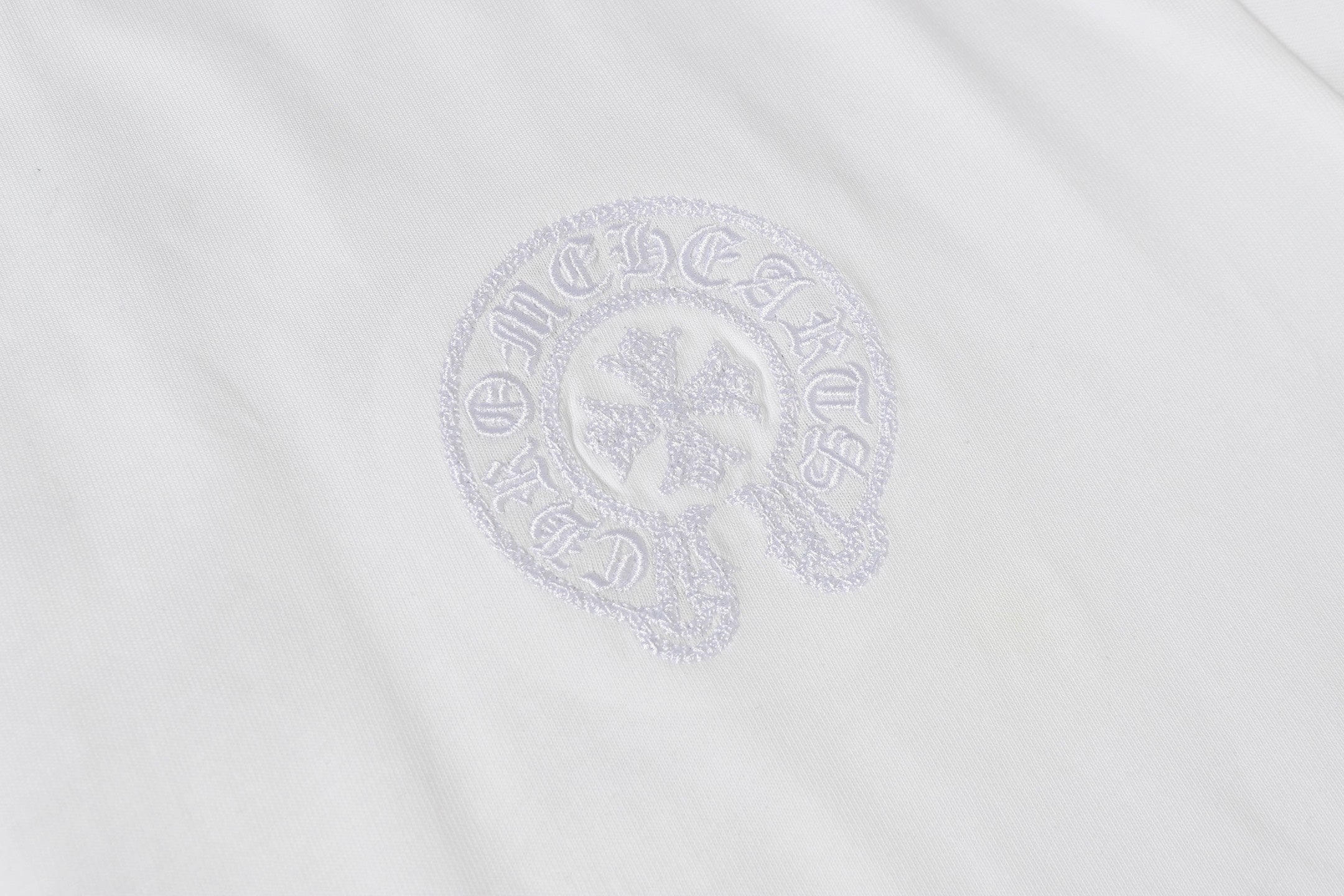 Double-sided embroidered cotton T-shirt