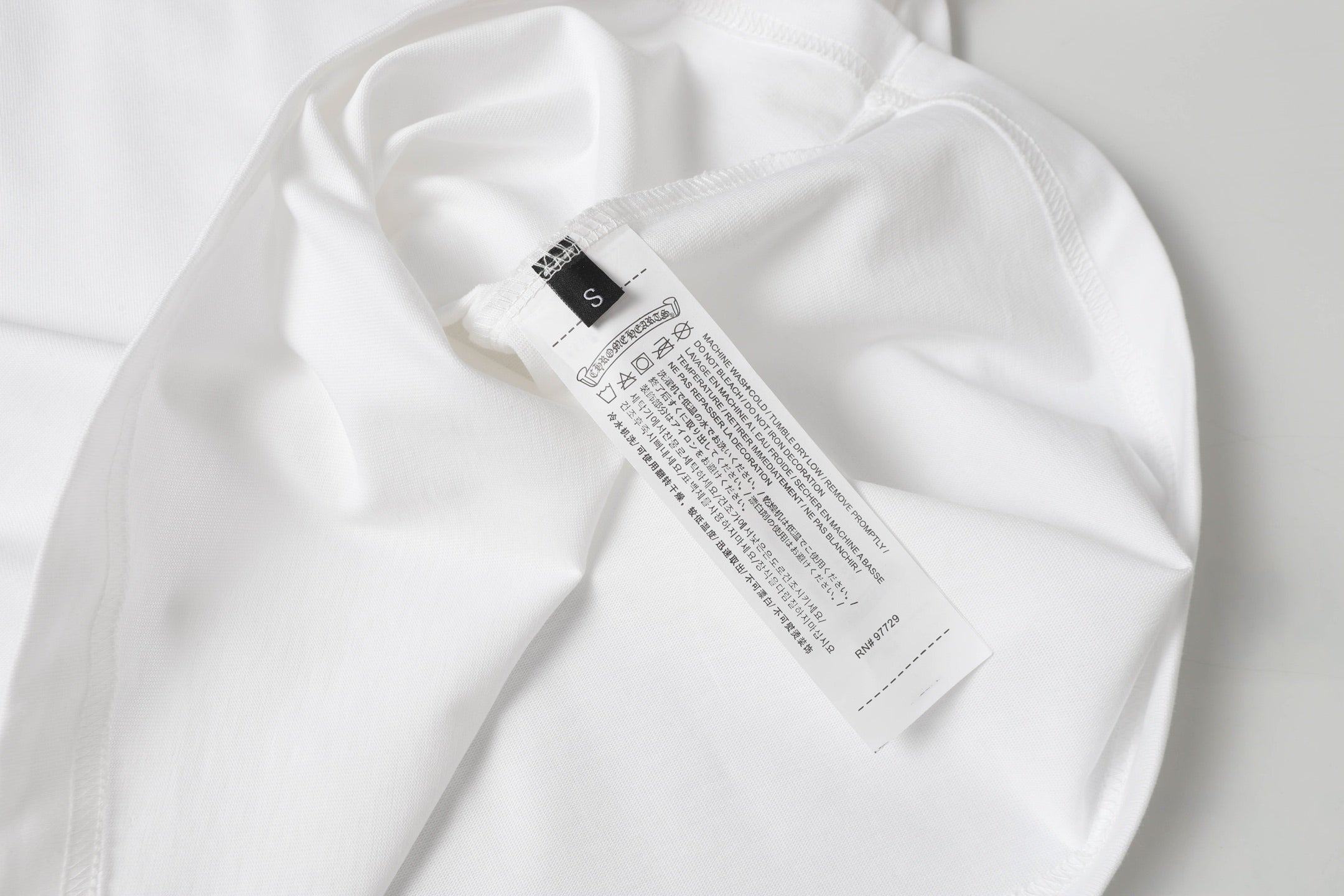 Double-sided embroidered cotton T-shirt