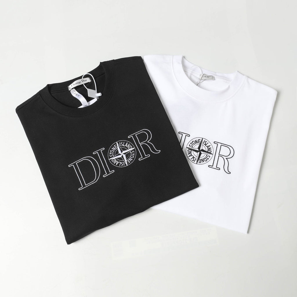 Embroidered cotton T-shirt