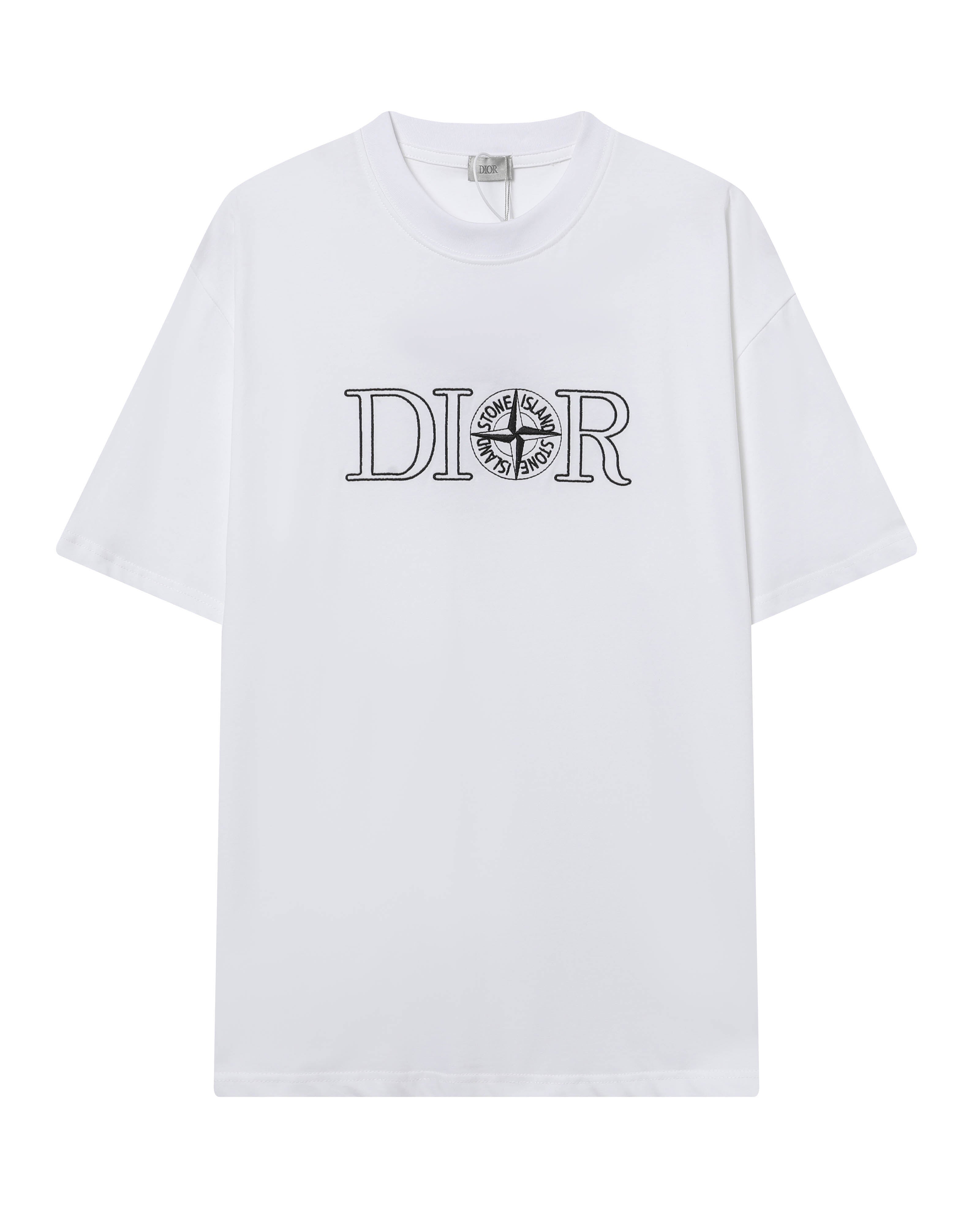 Embroidered cotton T-shirt