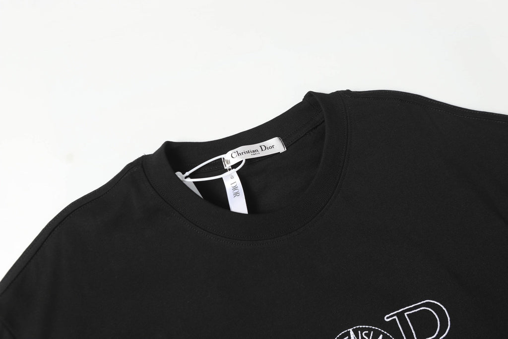 Embroidered cotton T-shirt