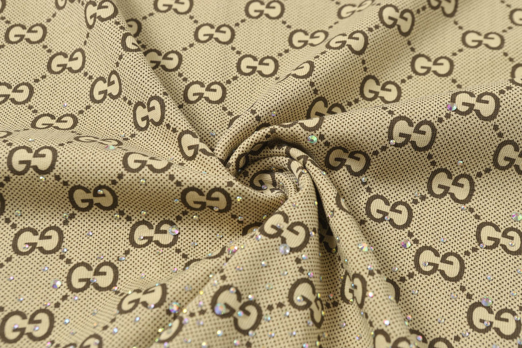 Jacquard rhinestone T-shirt