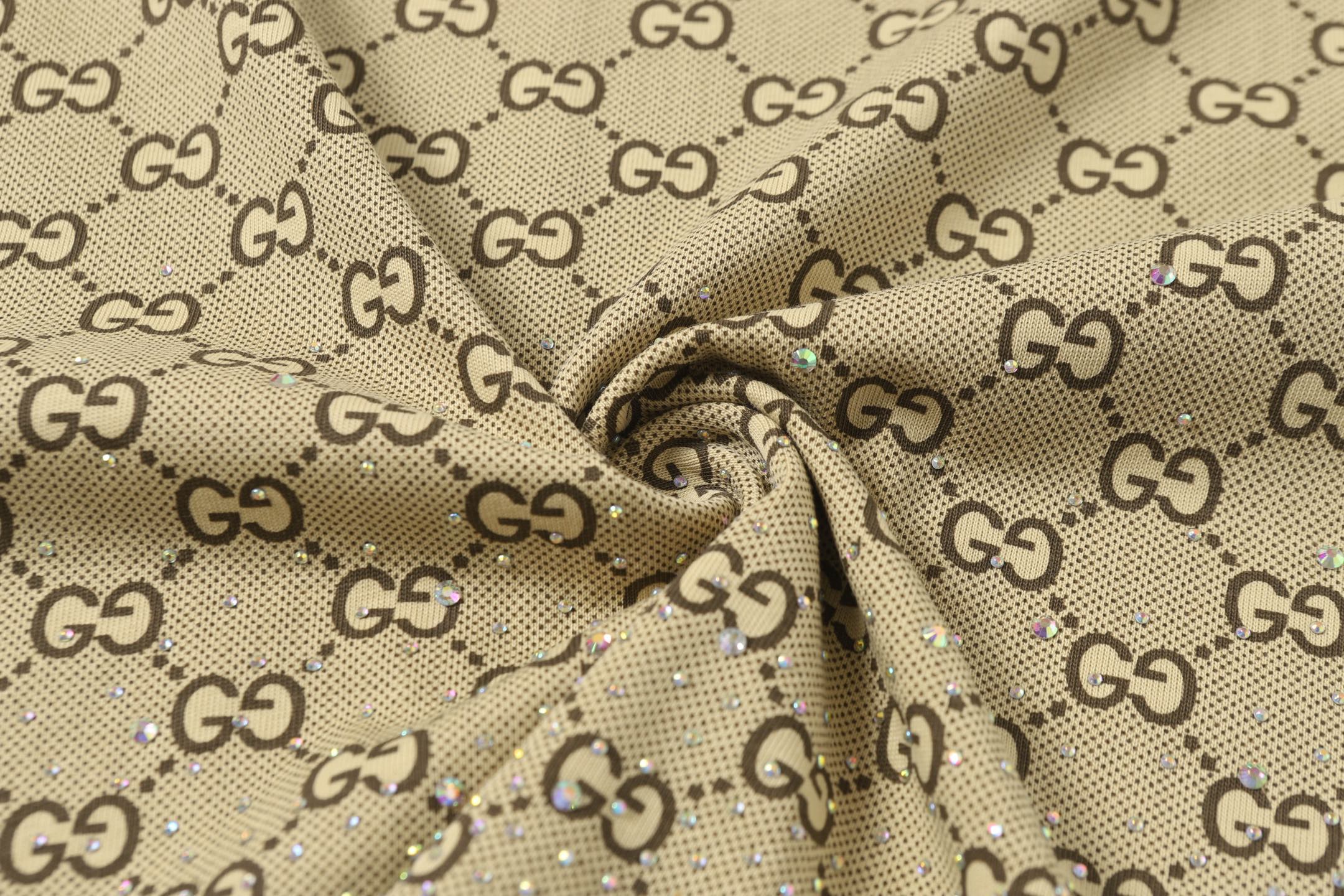 Jacquard rhinestone T-shirt