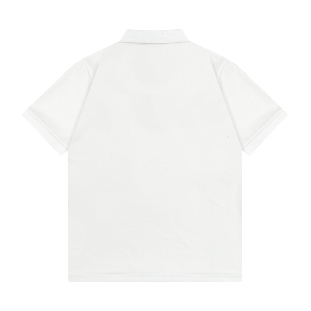 Embroidered cotton polo shirt