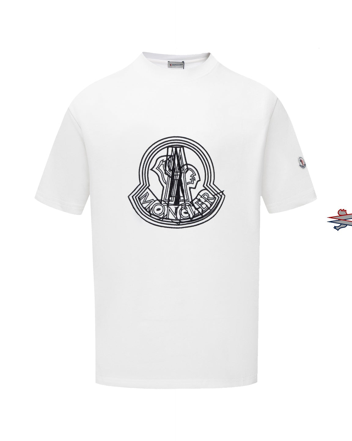 Crew neck printed cotton T-shirt