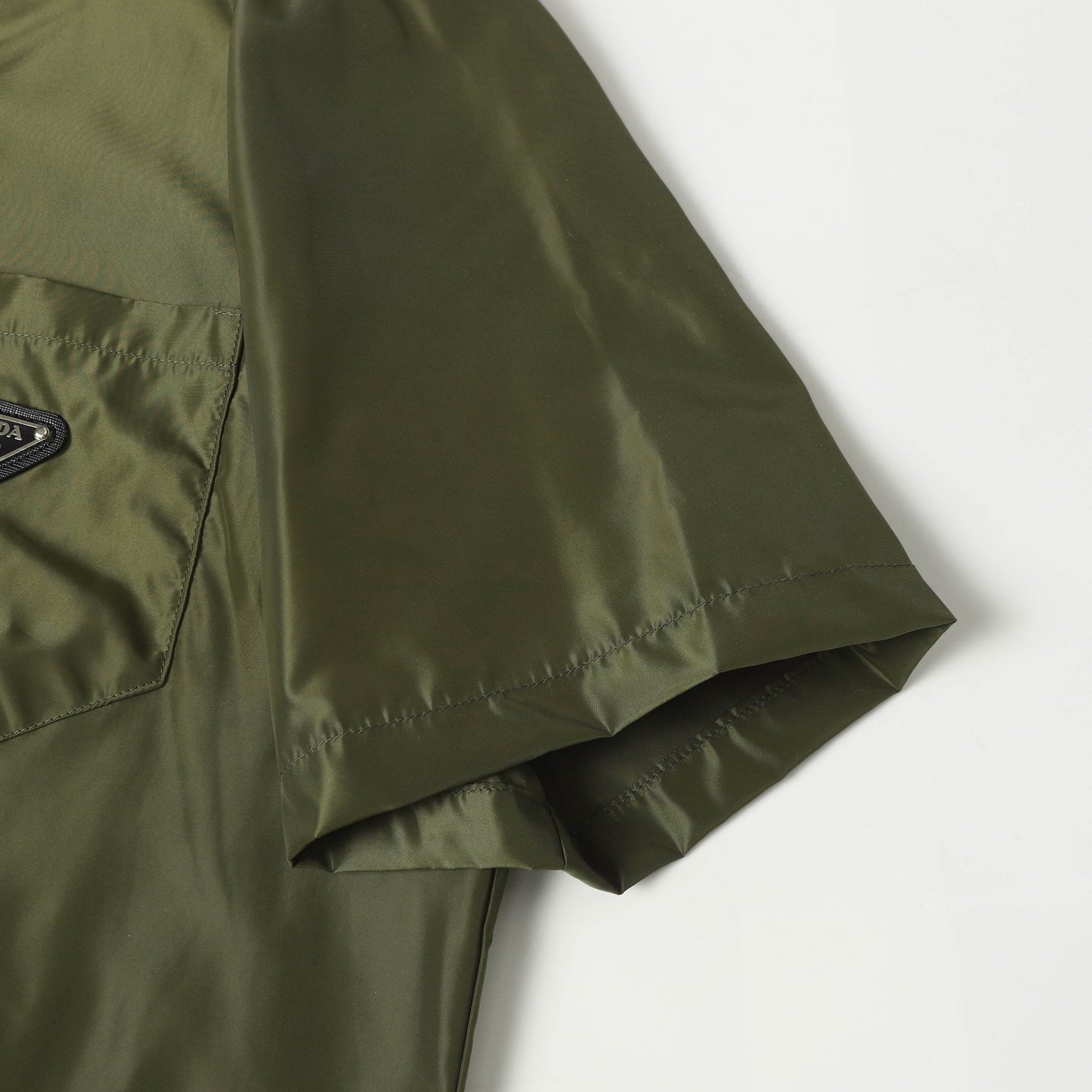 Green Nylon pocket T-shirt