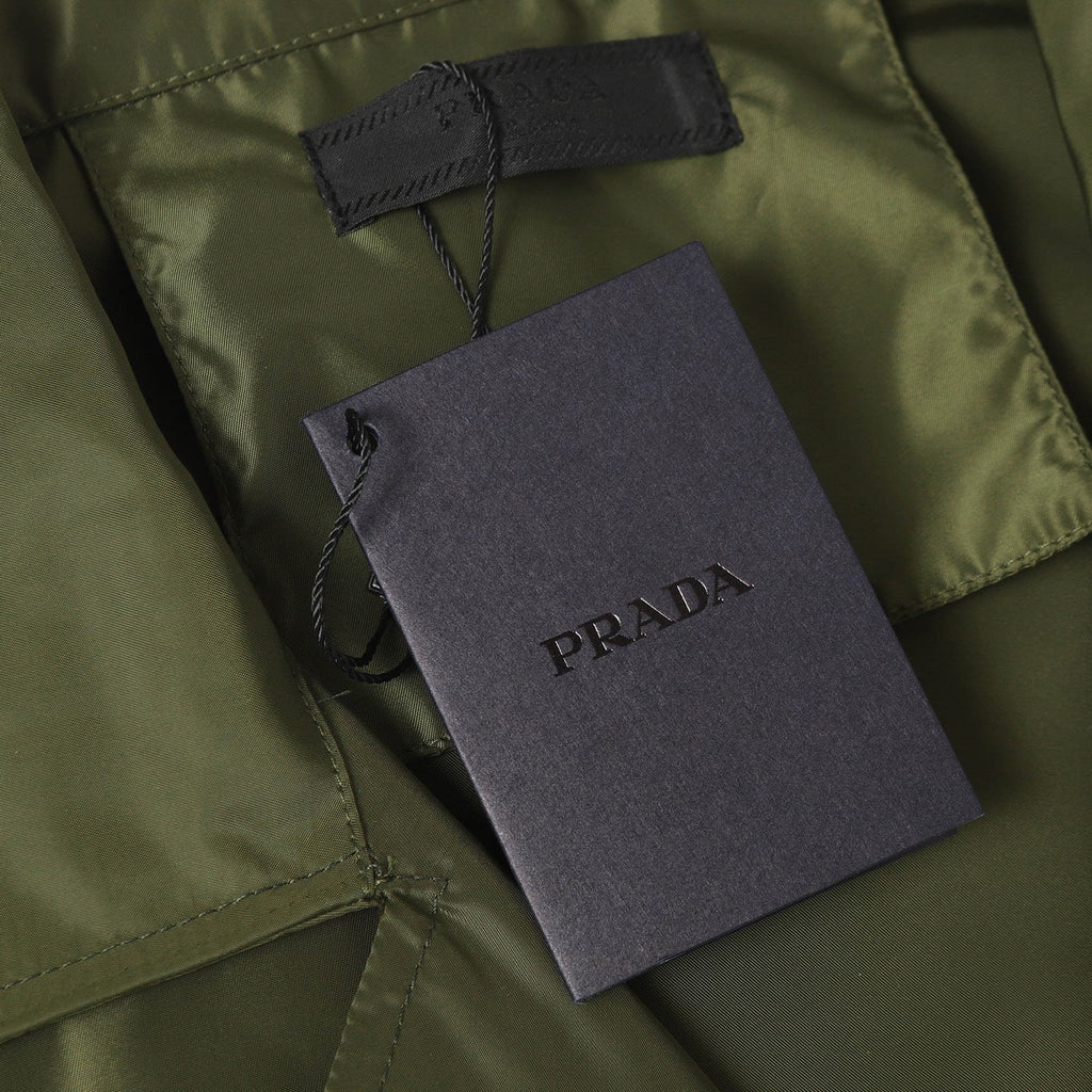 Green Nylon pocket T-shirt