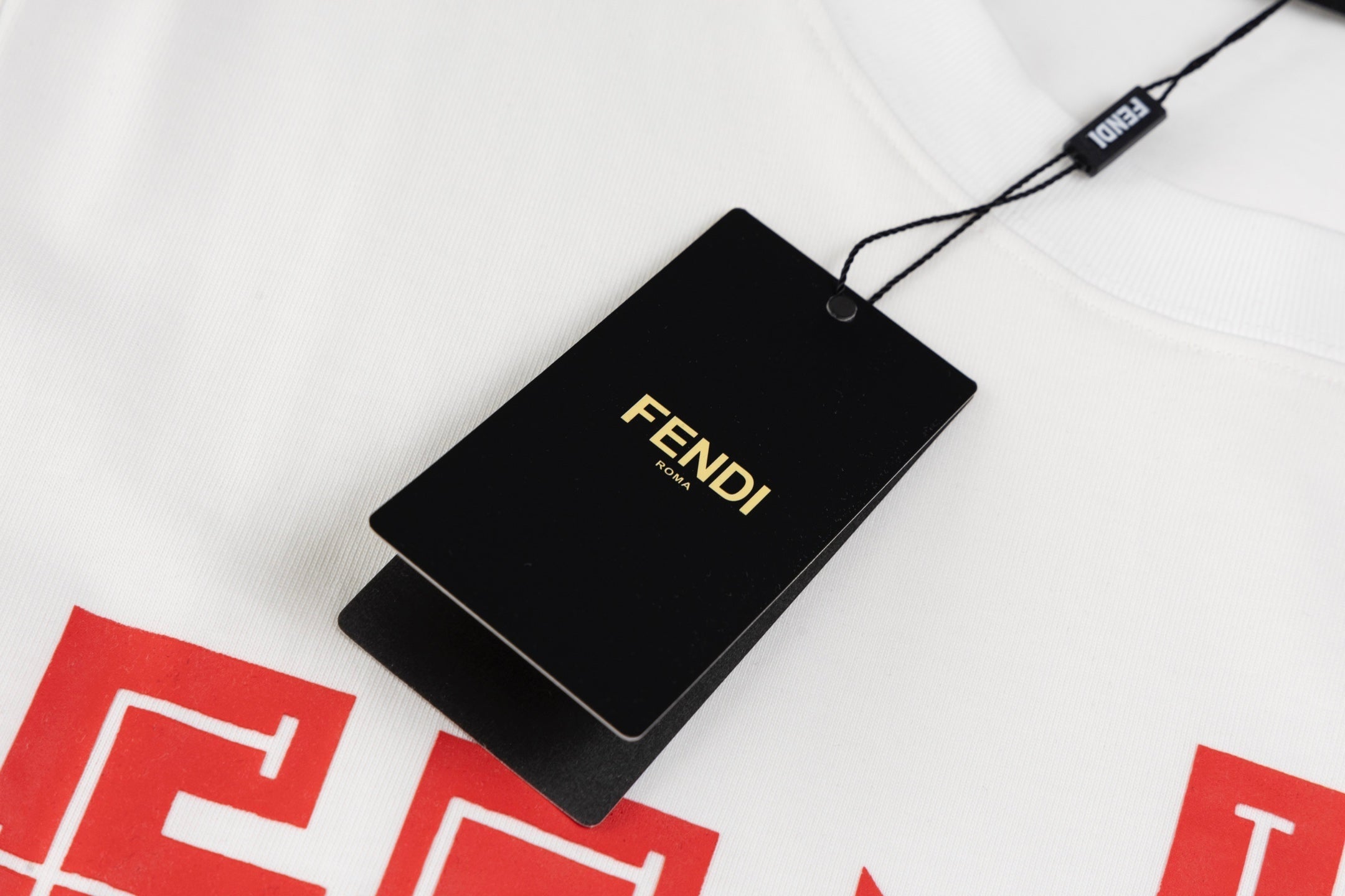 Crew neck printed cotton T-shirt