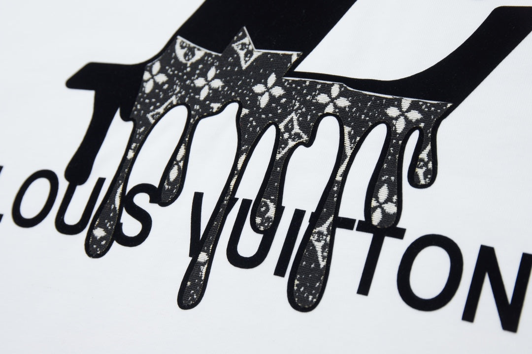 Printed crew neck cotton T-shirt