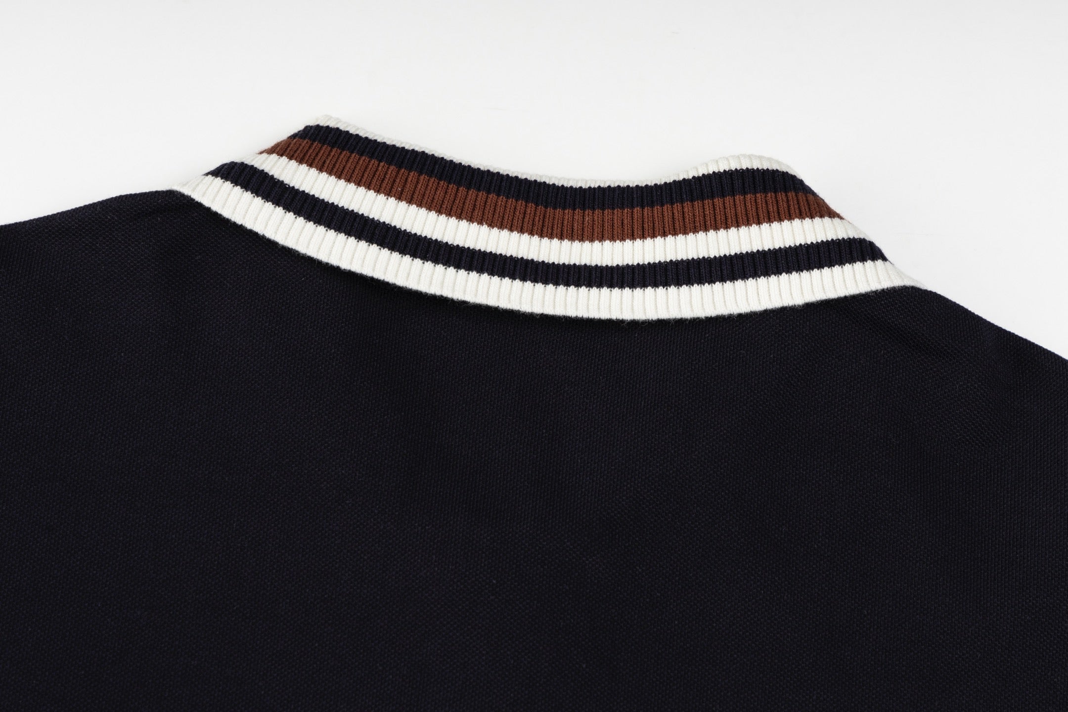 Lapel cotton polo shirt