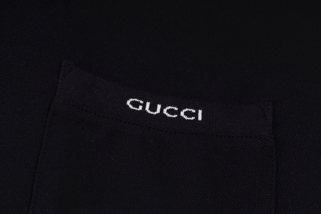 Lapel cotton polo shirt