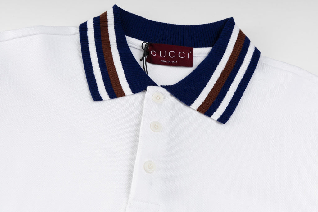 Lapel cotton polo shirt