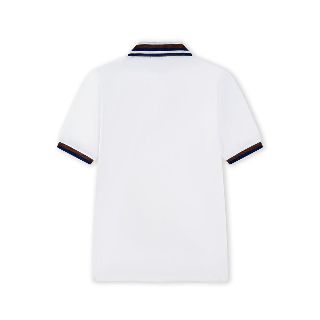 Lapel cotton polo shirt