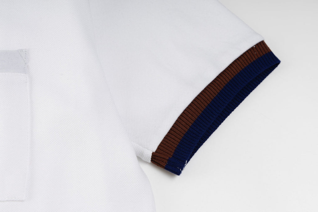 Lapel cotton polo shirt
