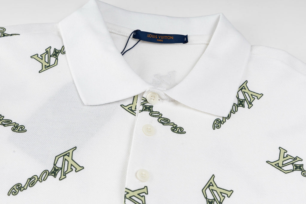 Irregular Print Polo Shirt