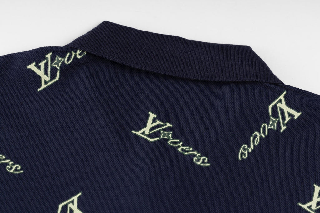 Irregular Print Polo Shirt