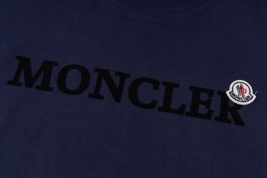 Fashion flocked cotton T-shirt