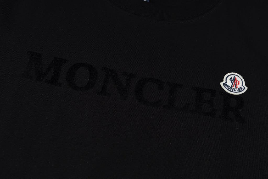 Fashion flocked cotton T-shirt