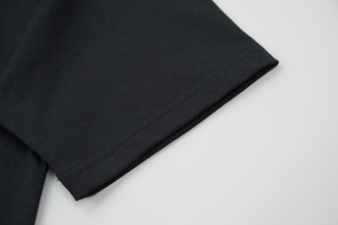 Patchwork crew neck cotton T-shirt