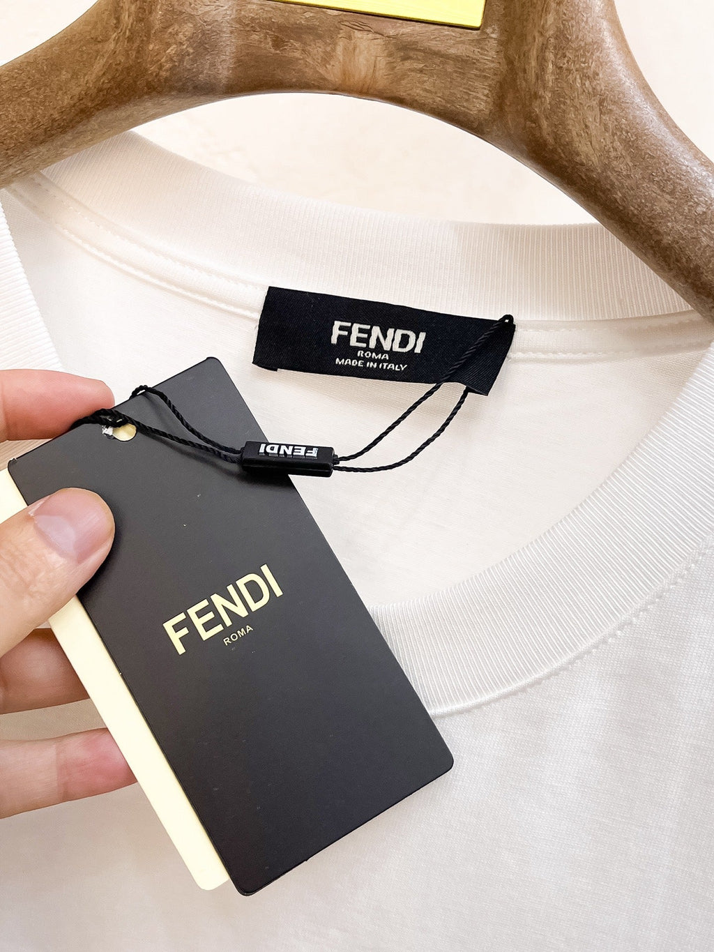 Embroidered rainbow T-shirt