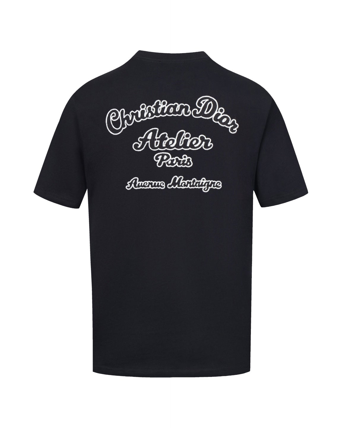 Double-sided embroidered cotton T-shirt