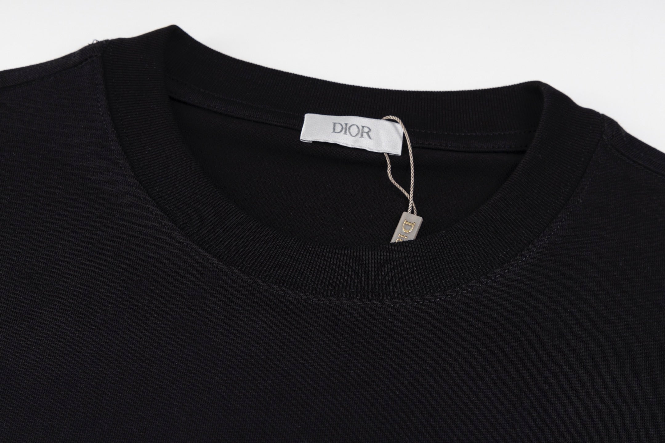 Double-sided embroidered cotton T-shirt