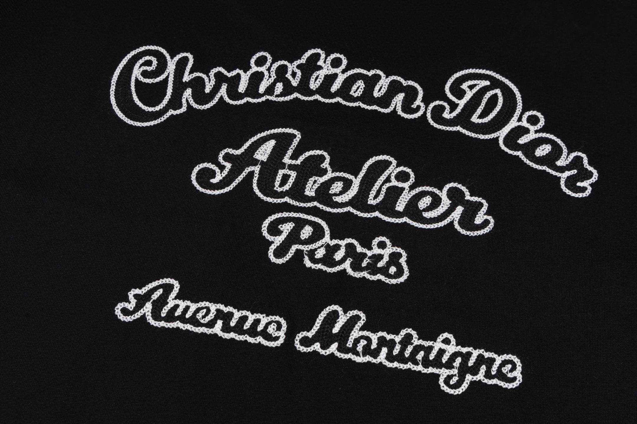 Double-sided embroidered cotton T-shirt