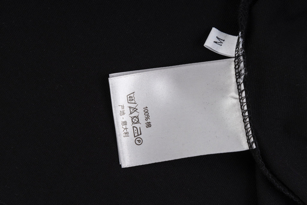 Double-sided embroidered cotton T-shirt