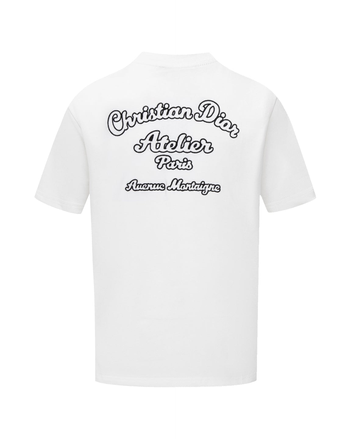 Double-sided embroidered cotton T-shirt