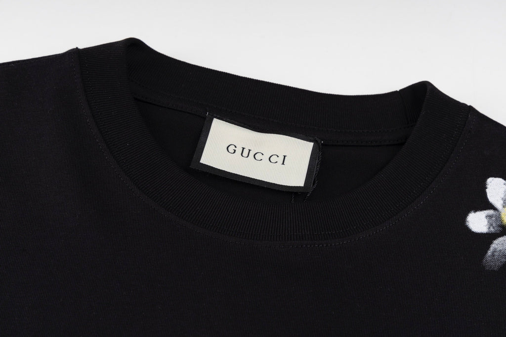 Floral cotton T-shirt