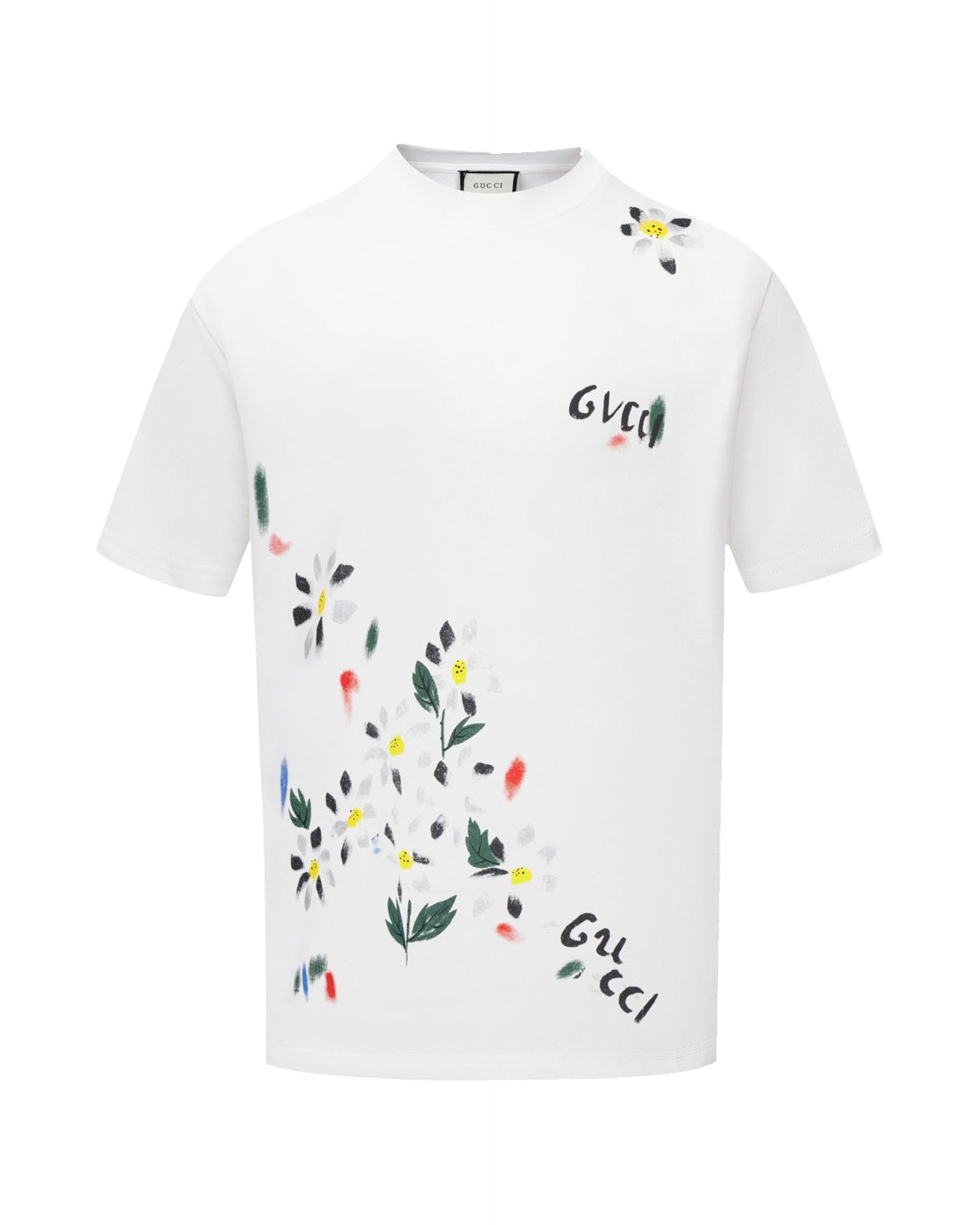 Floral cotton T-shirt