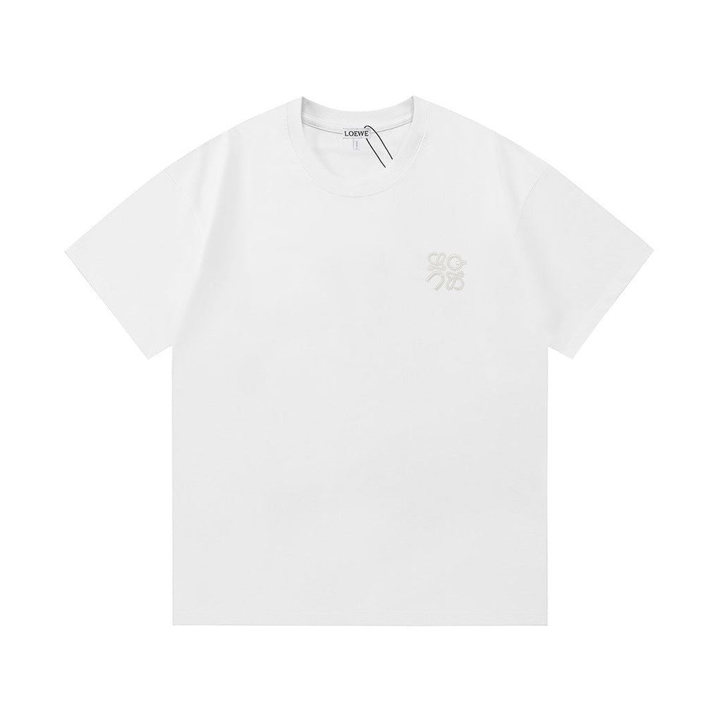 Patchwork crew neck cotton T-shirt