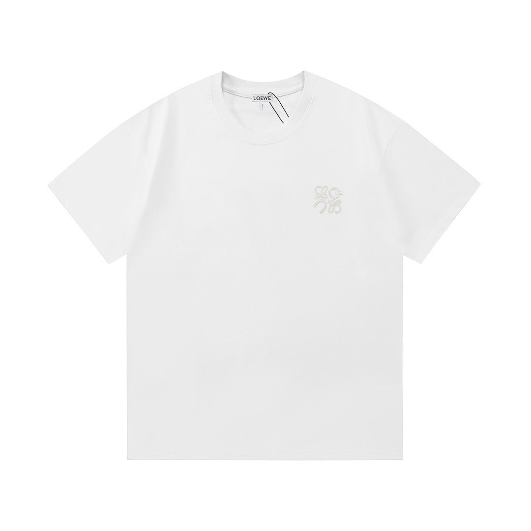 Patchwork crew neck cotton T-shirt