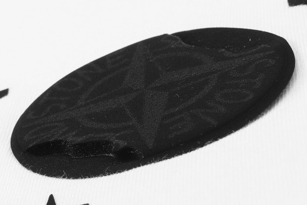 Foamed crew neck cotton T-shirt