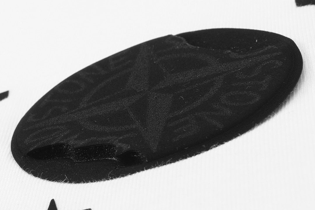 Foamed crew neck cotton T-shirt