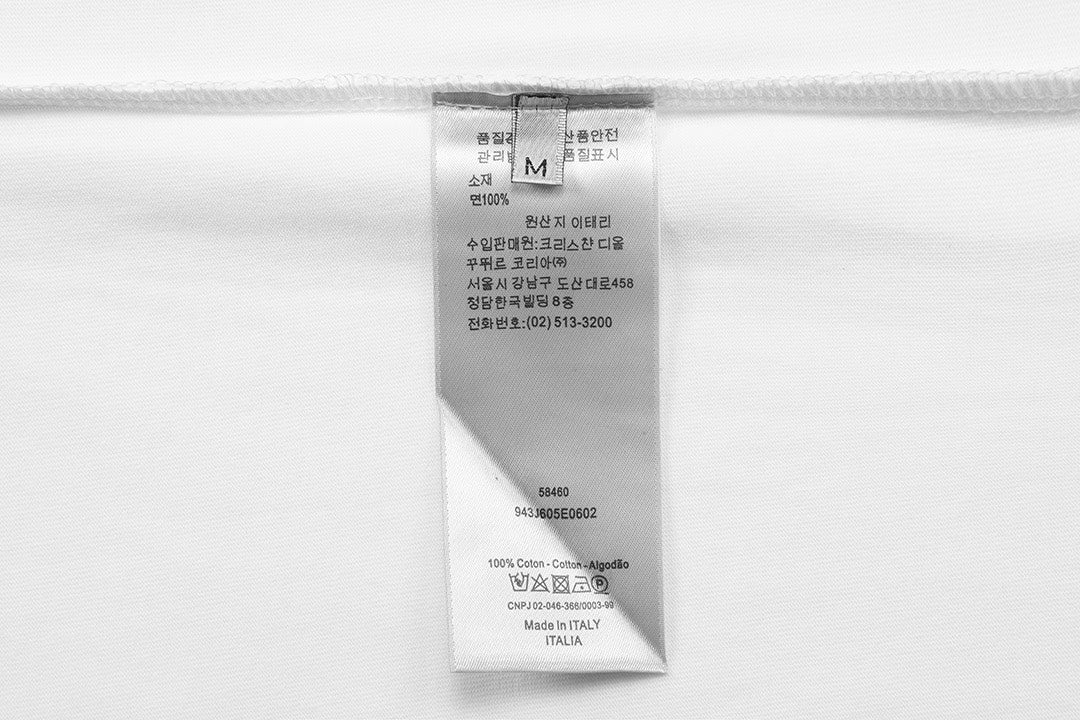 Foamed crew neck cotton T-shirt