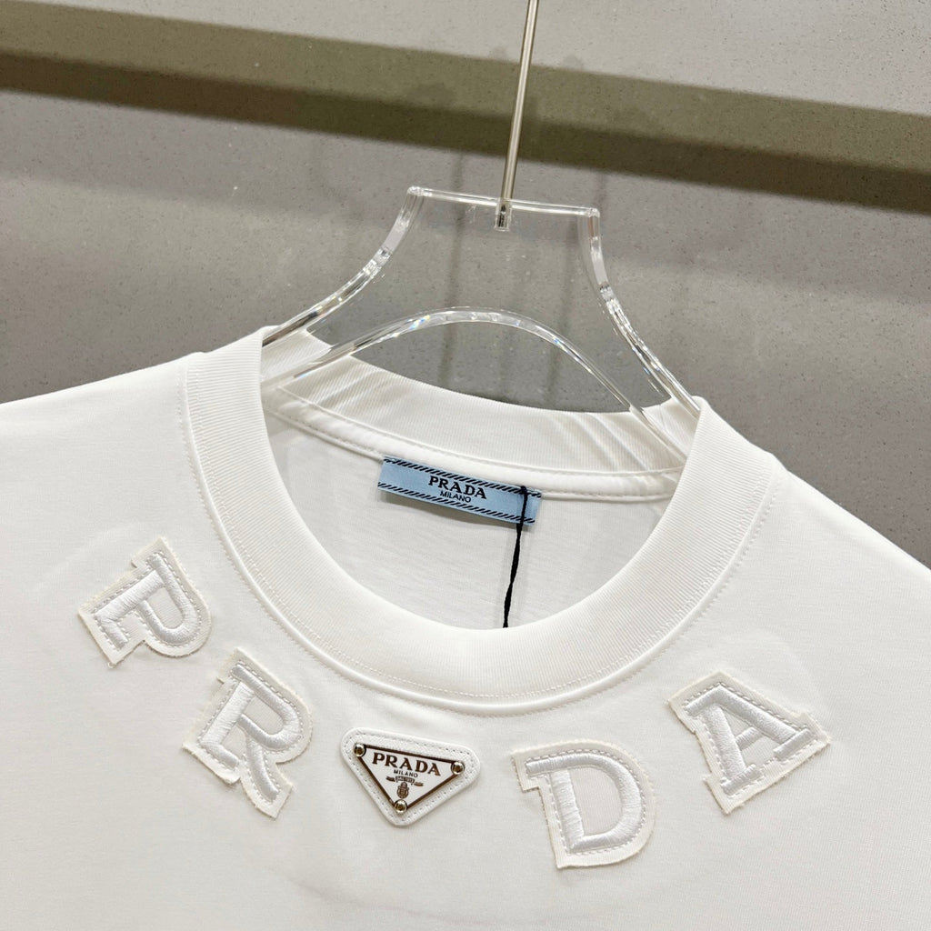 Patch Embroidered Cotton T-Shirt