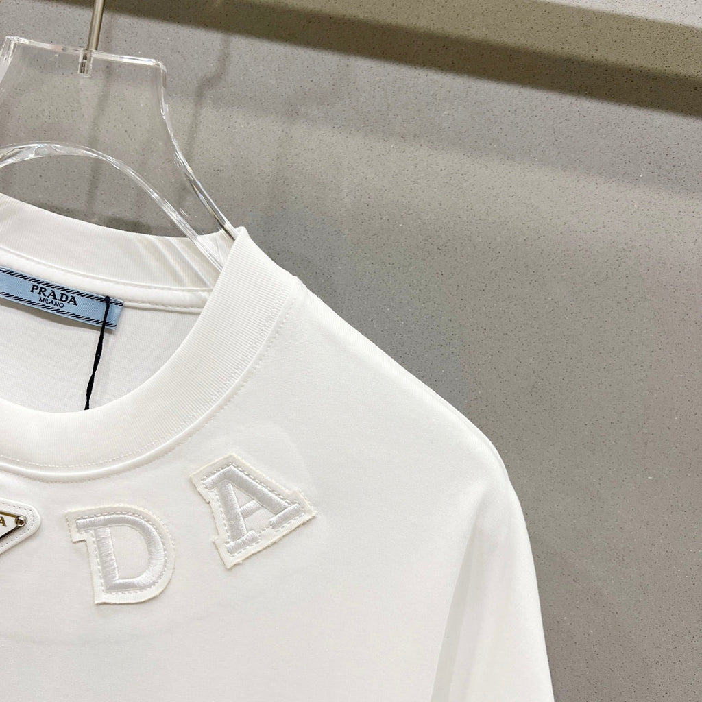 Patch Embroidered Cotton T-Shirt