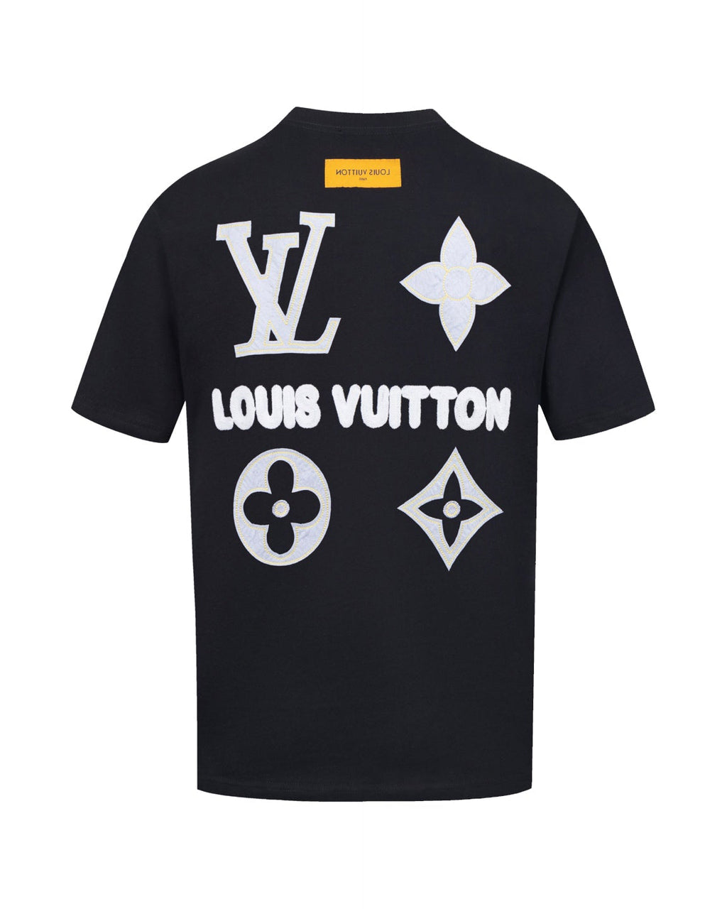 Double-sided embroidered cotton T-shirt