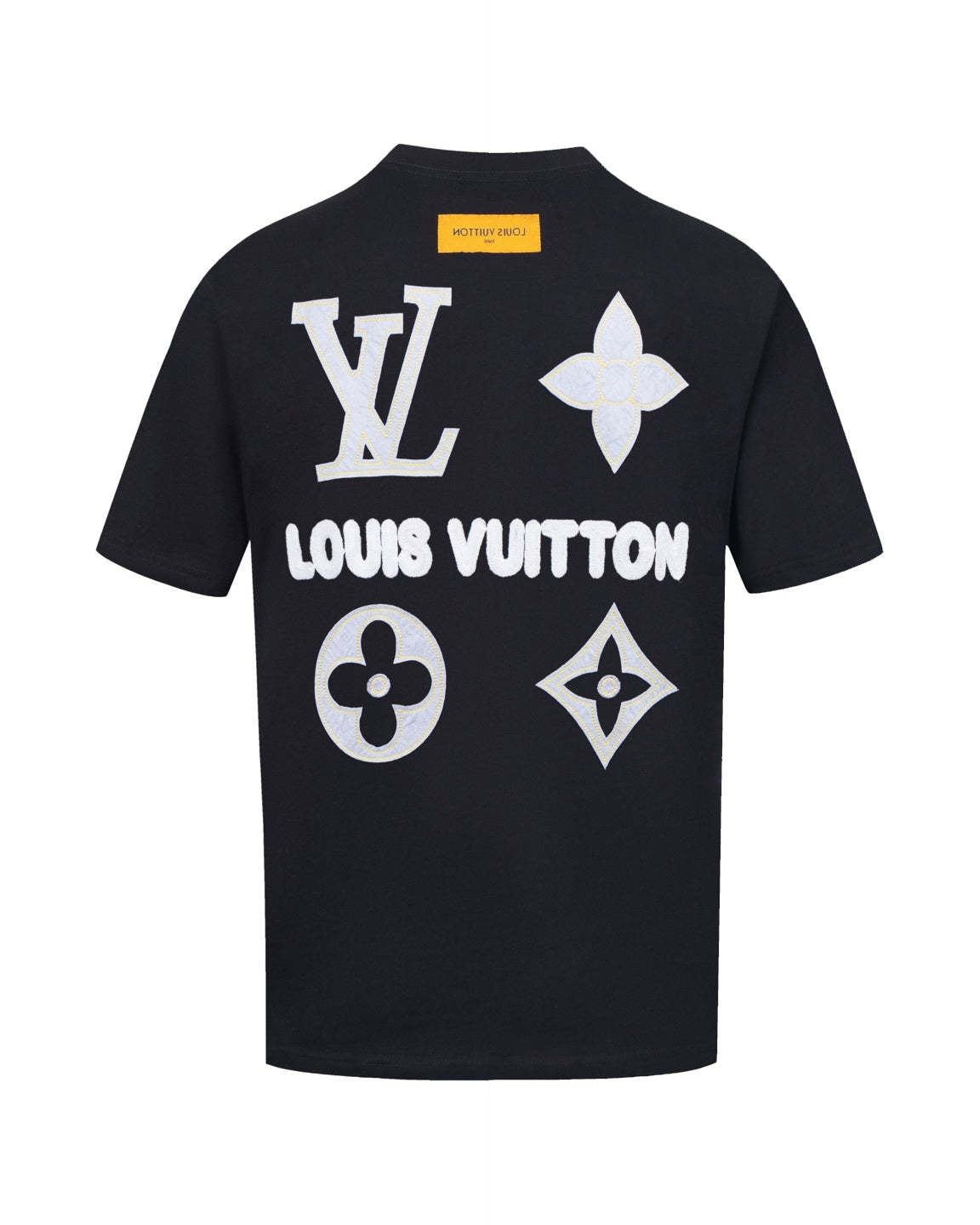 Double-sided embroidered cotton T-shirt