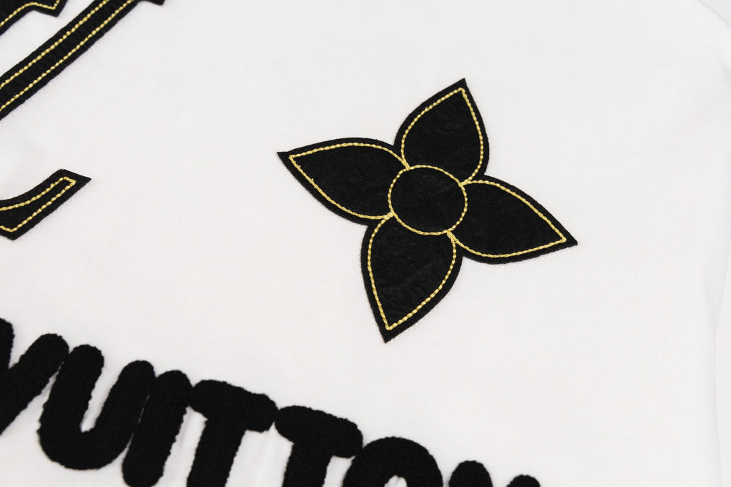 Double-sided embroidered cotton T-shirt