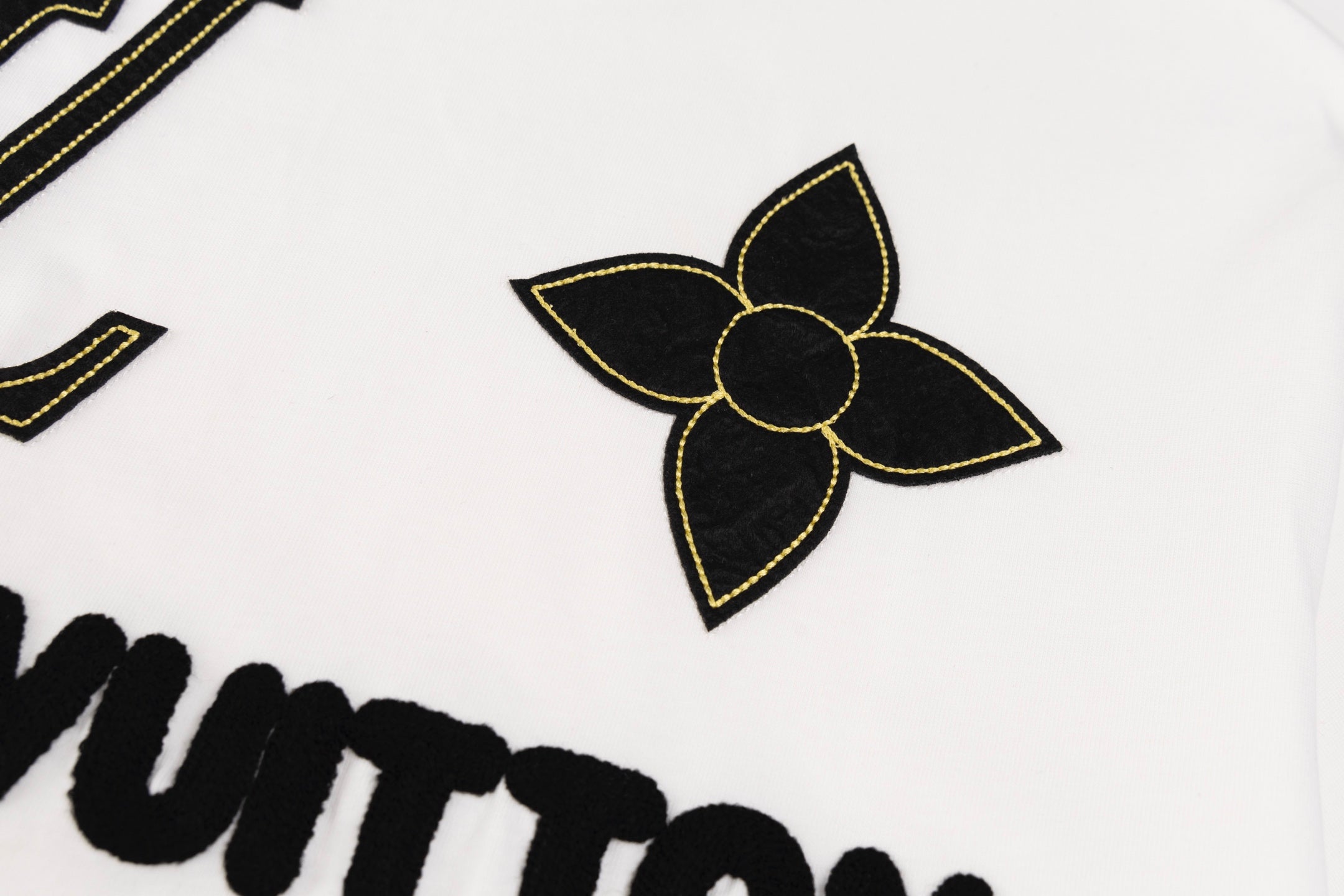 Double-sided embroidered cotton T-shirt