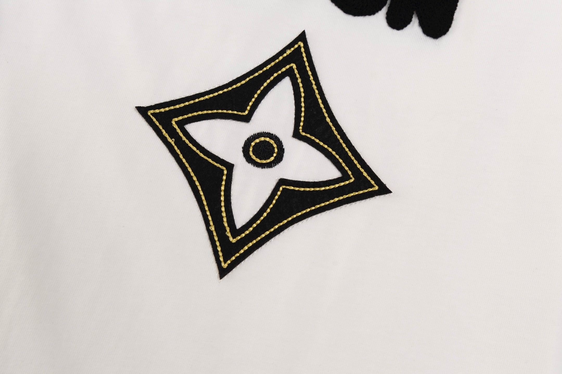 Double-sided embroidered cotton T-shirt