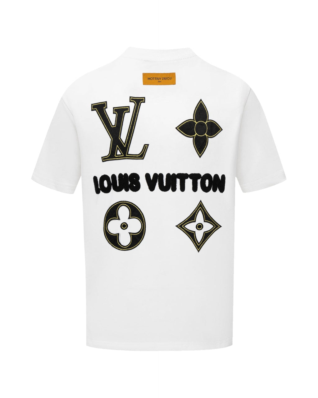 Double-sided embroidered cotton T-shirt