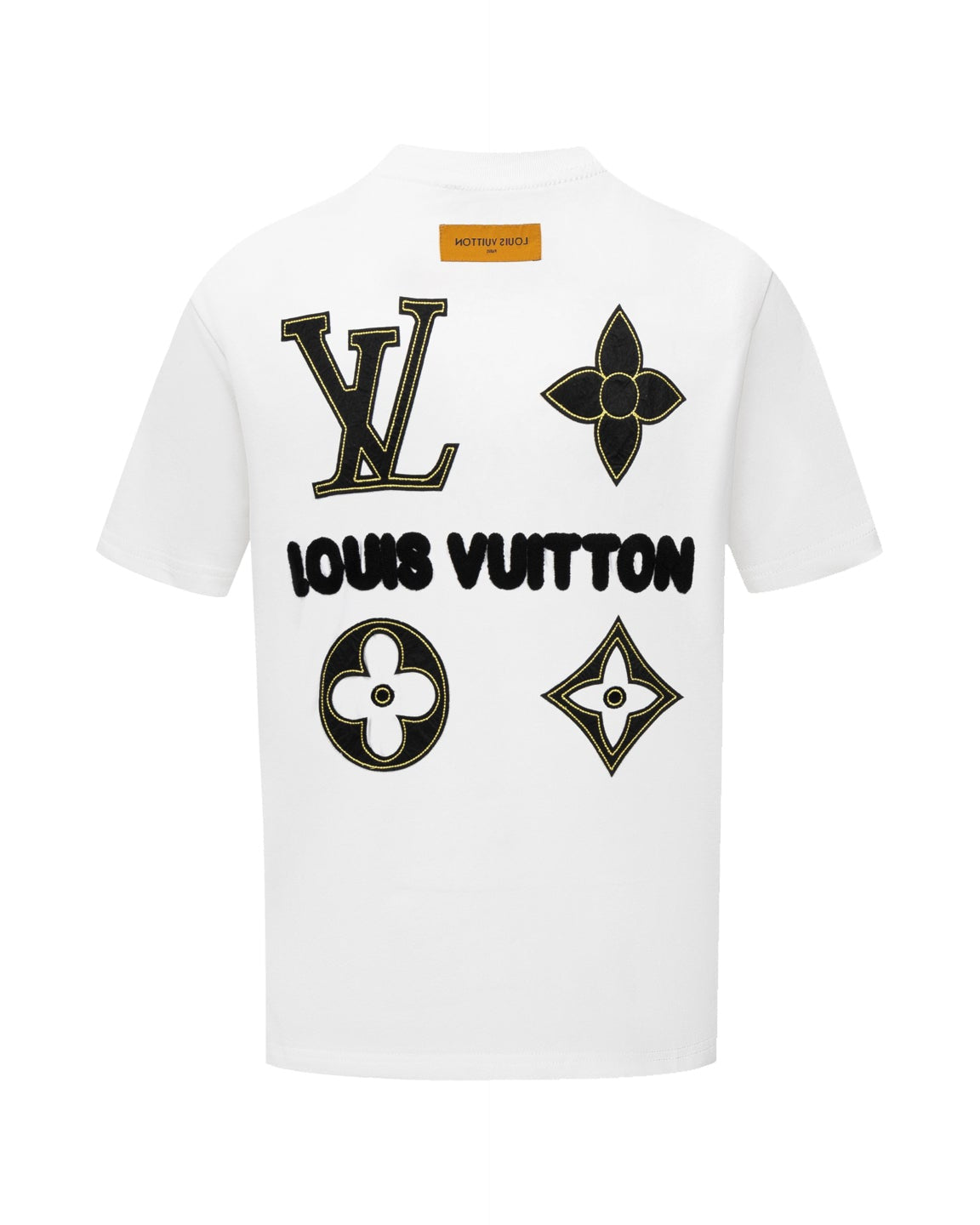 Double-sided embroidered cotton T-shirt