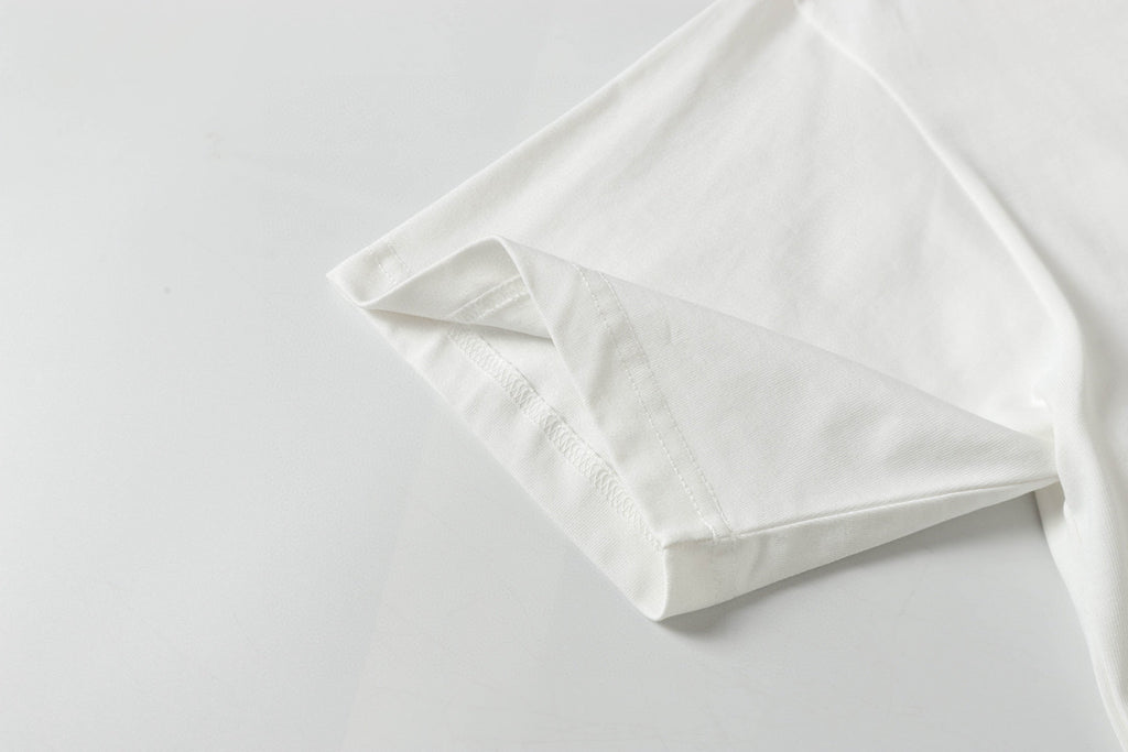 Foam round neck cotton T-shirt