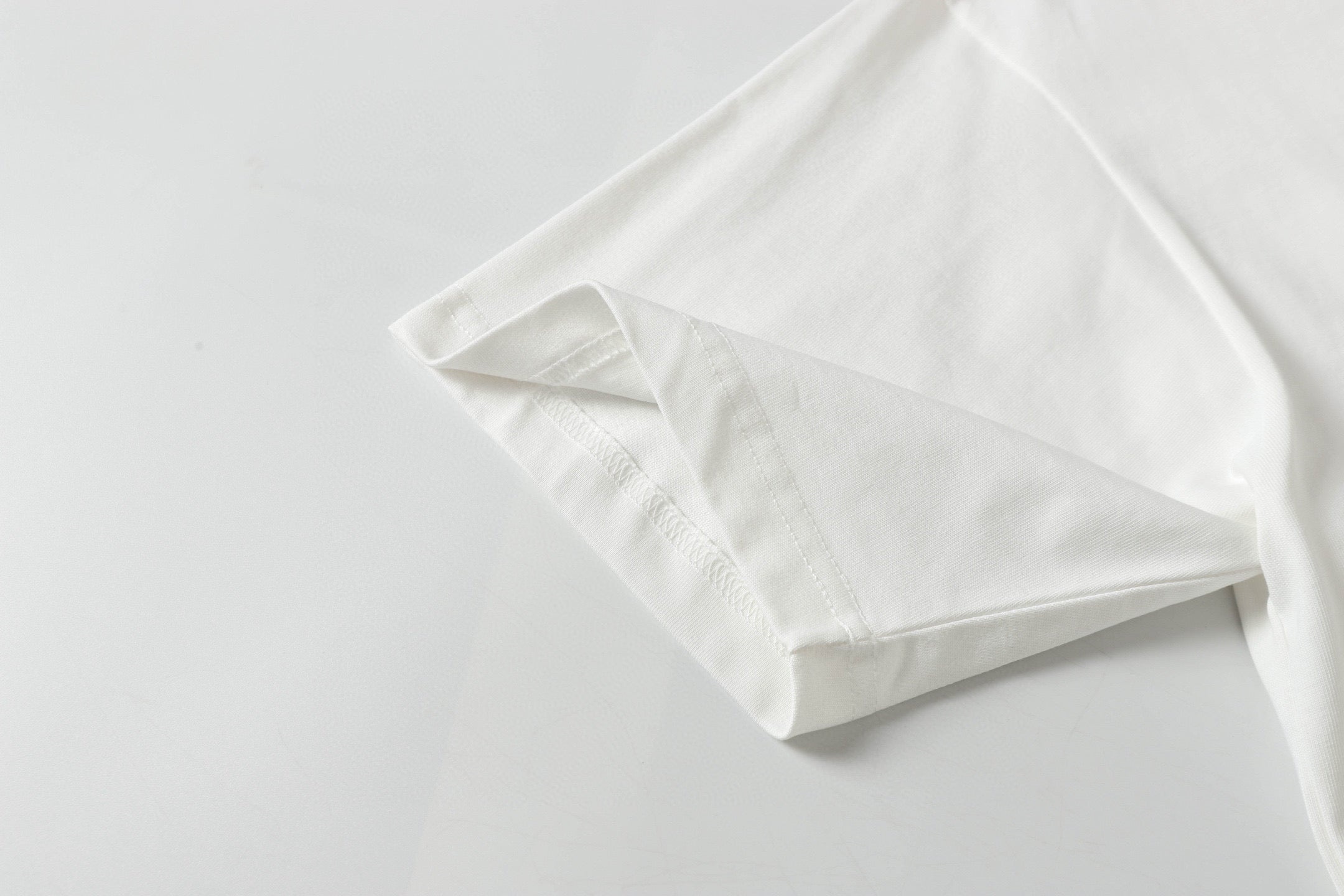 Foam round neck cotton T-shirt