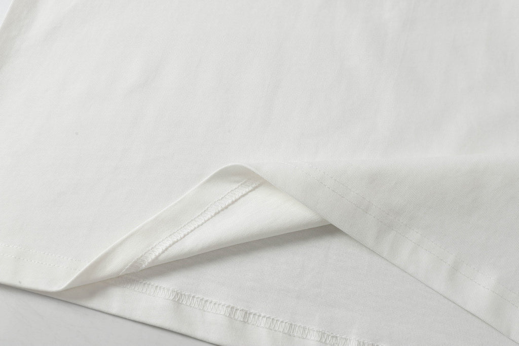 Foam round neck cotton T-shirt